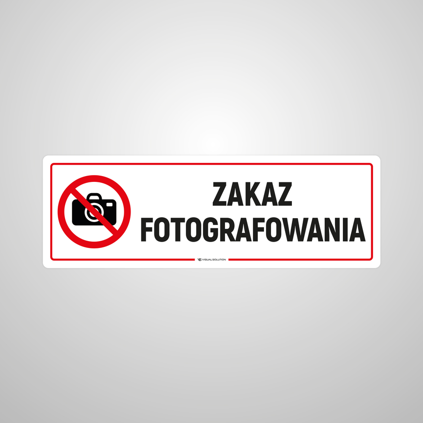 Naklejka informacyjna: Zakaz Fotografowania