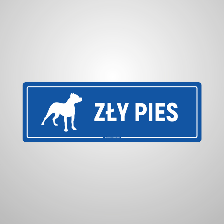 Tabliczka informacyjna: Zły Pies