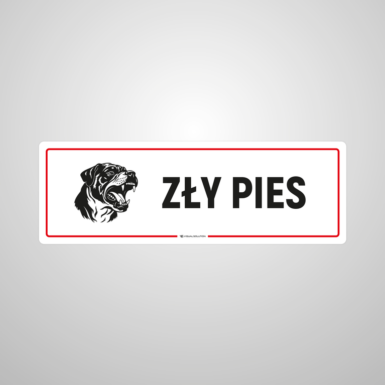 Tabliczka informacyjna: Zły Pies