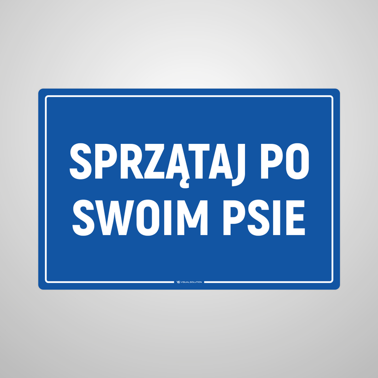 Naklejka informacyjna: Posprzątaj po swoim psie-10szt