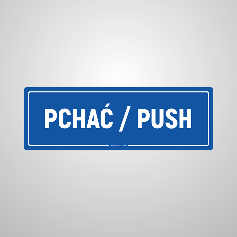 Naklejka informacyjna: Pchać / Push