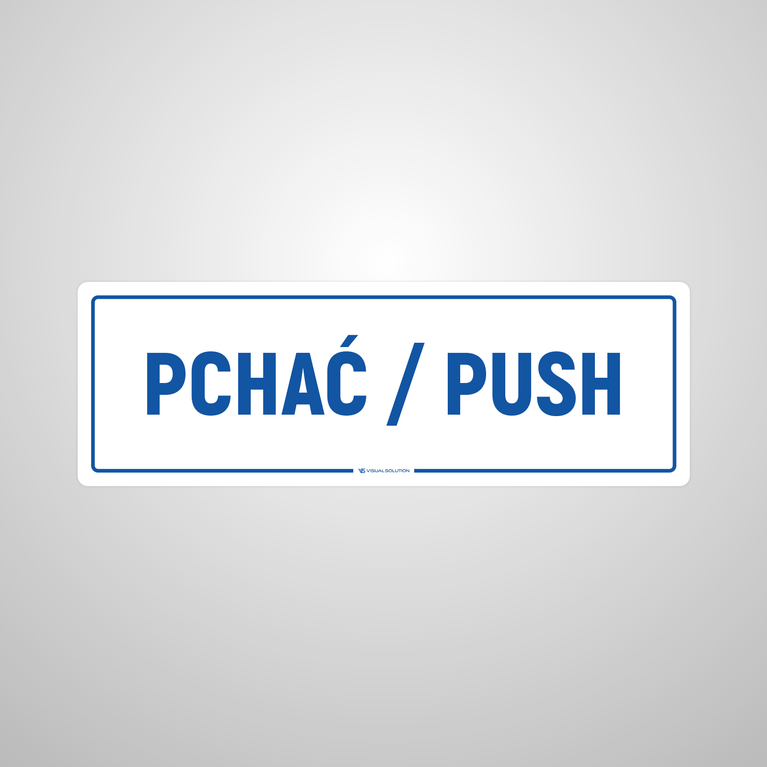 Naklejka informacyjna: Pchać / Push