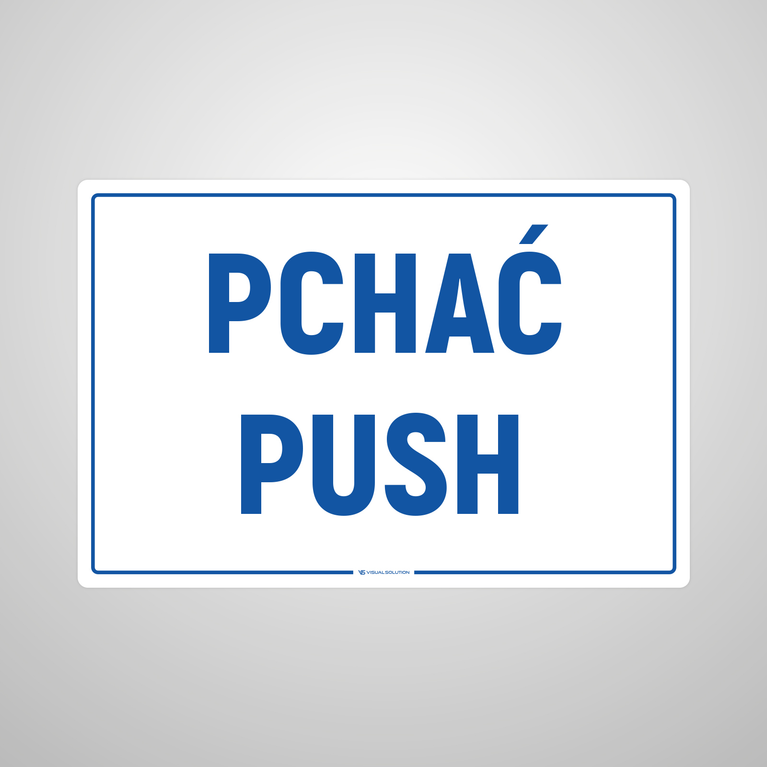 Naklejka informacyjna: Pchać / Push