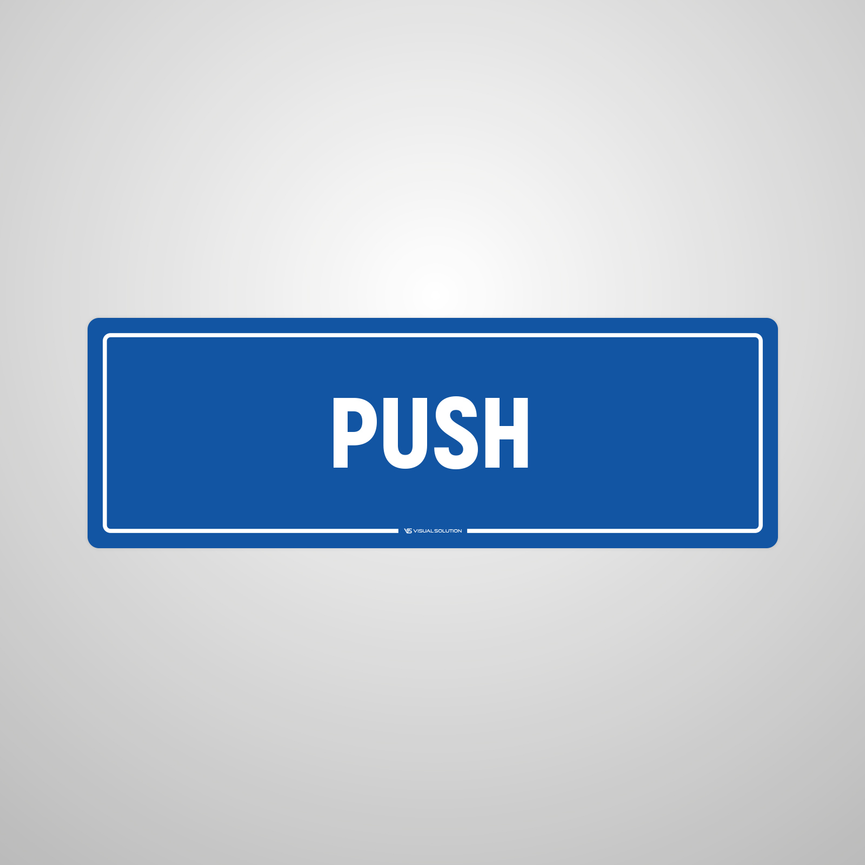 Naklejka informacyjna: Push