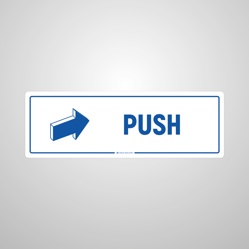 Naklejka informacyjna: Push