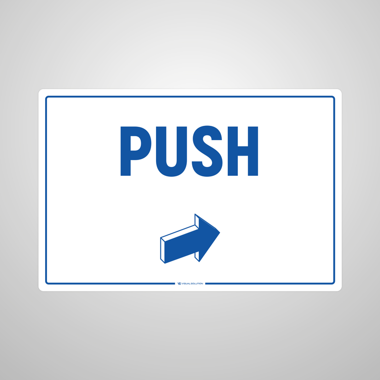 Naklejka informacyjna: Push