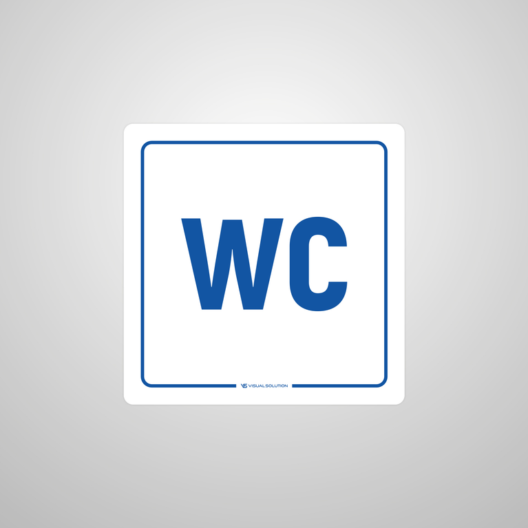 Naklejka informacyjna: WC