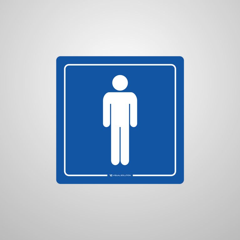 Naklejka informacyjna: WC męskie