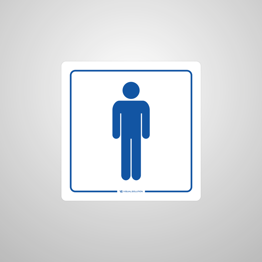 Naklejka informacyjna: WC męskie