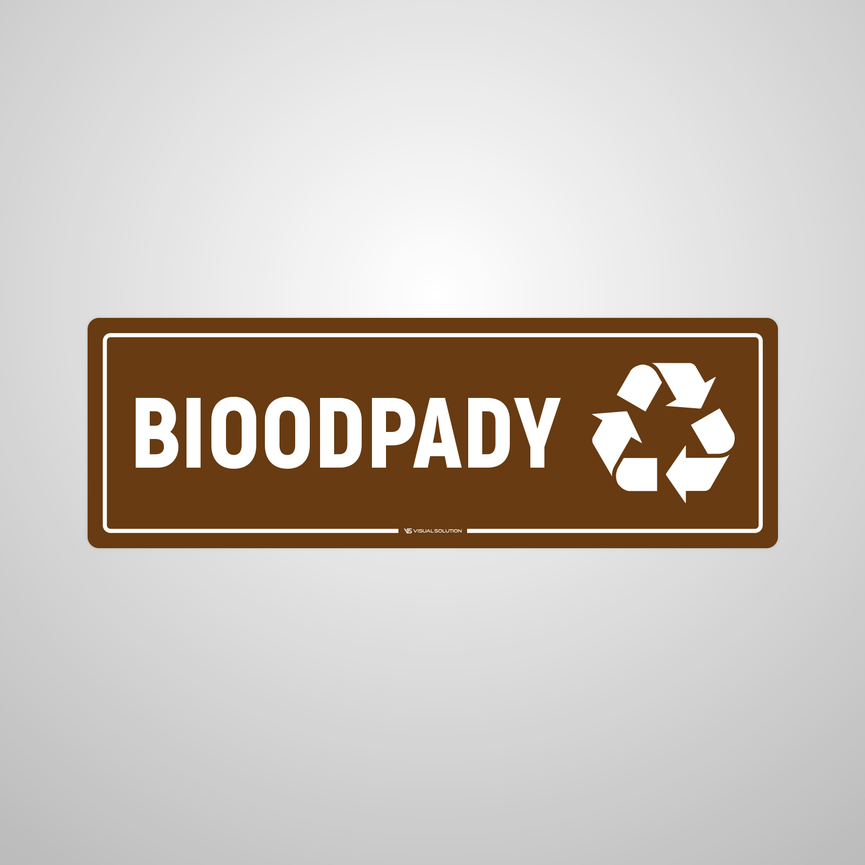 Naklejka informacyjna: Bioodpady