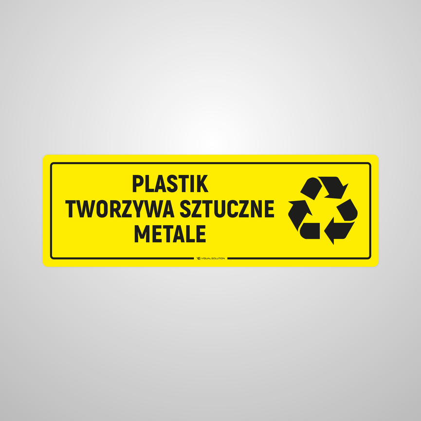 Naklejka informacyjna: Plastik, Tworzywa Sztuczne