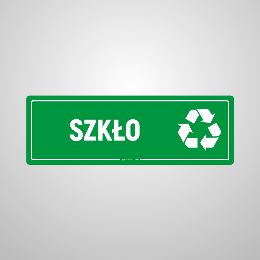 Naklejka informacyjna: Szkło