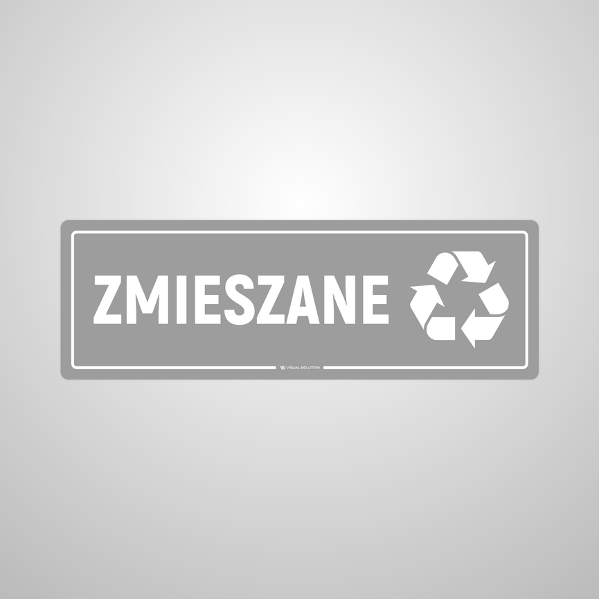 Naklejka informacyjna: Zmieszane