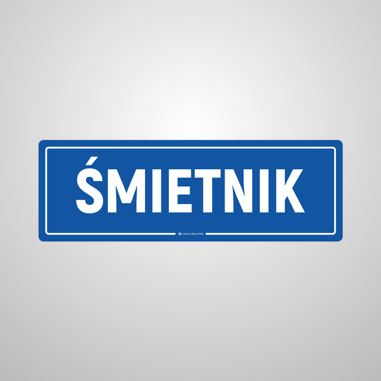 Naklejka informacyjna: Śmietnik