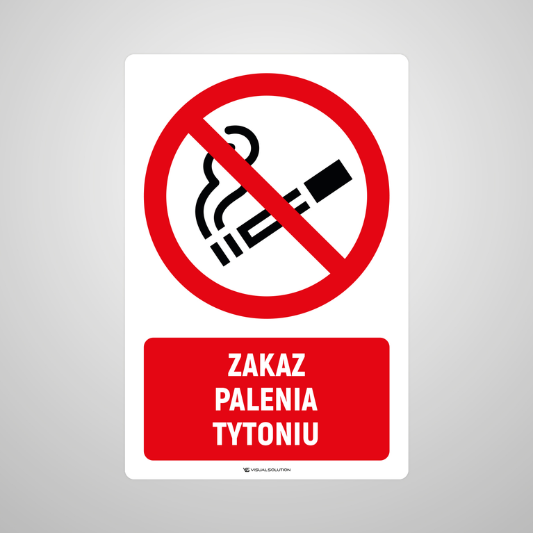 Naklejka informacyjna: Zakaz Palenia Tytoniu-10szt