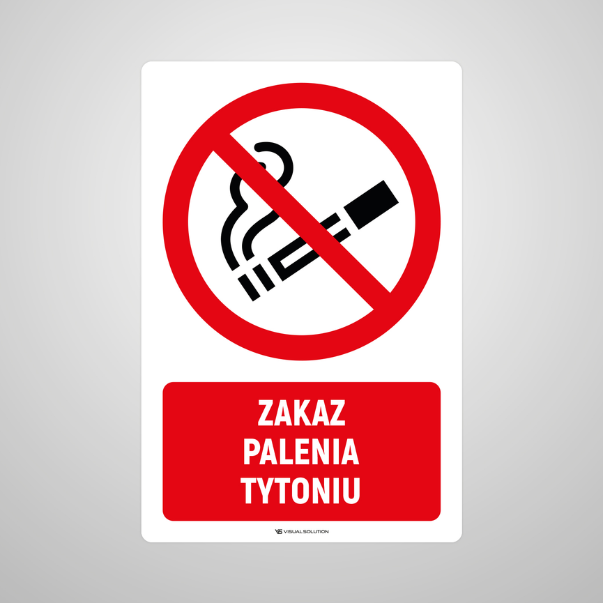 Naklejka informacyjna: Zakaz Palenia Tytoniu-5szt
