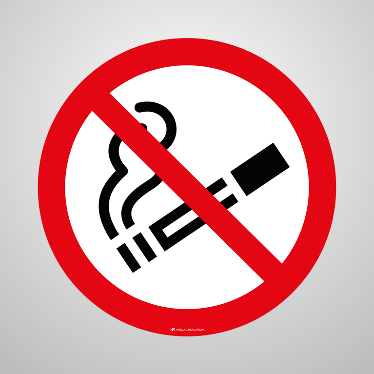 Tabliczka Informacyjna: Zakaz Palenia Tytoniu (okrągła)-10szt