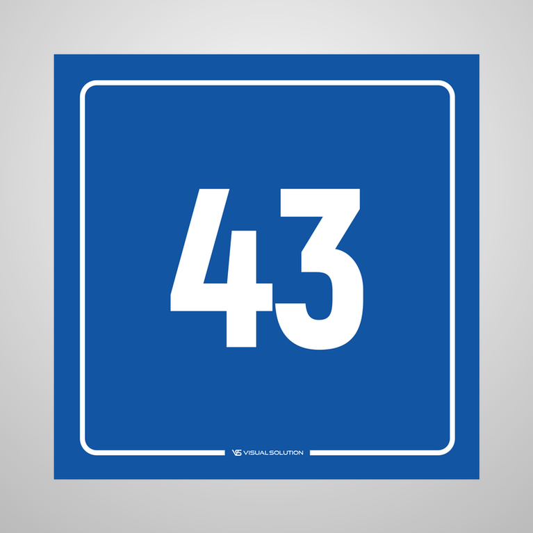 tabliczka informacyjna: numer 43