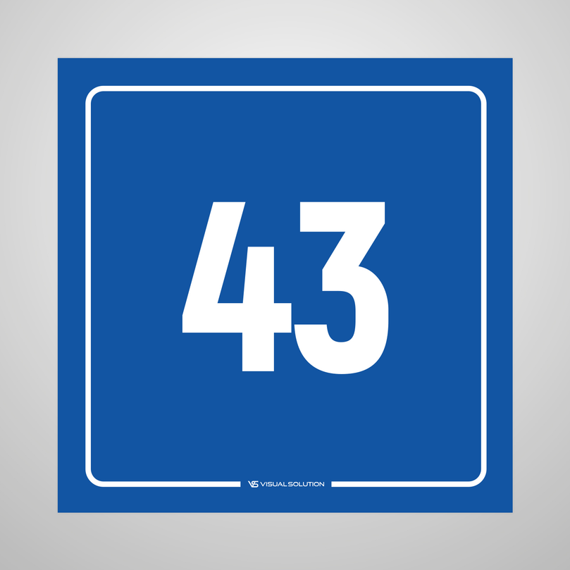 tabliczka informacyjna: numer 43