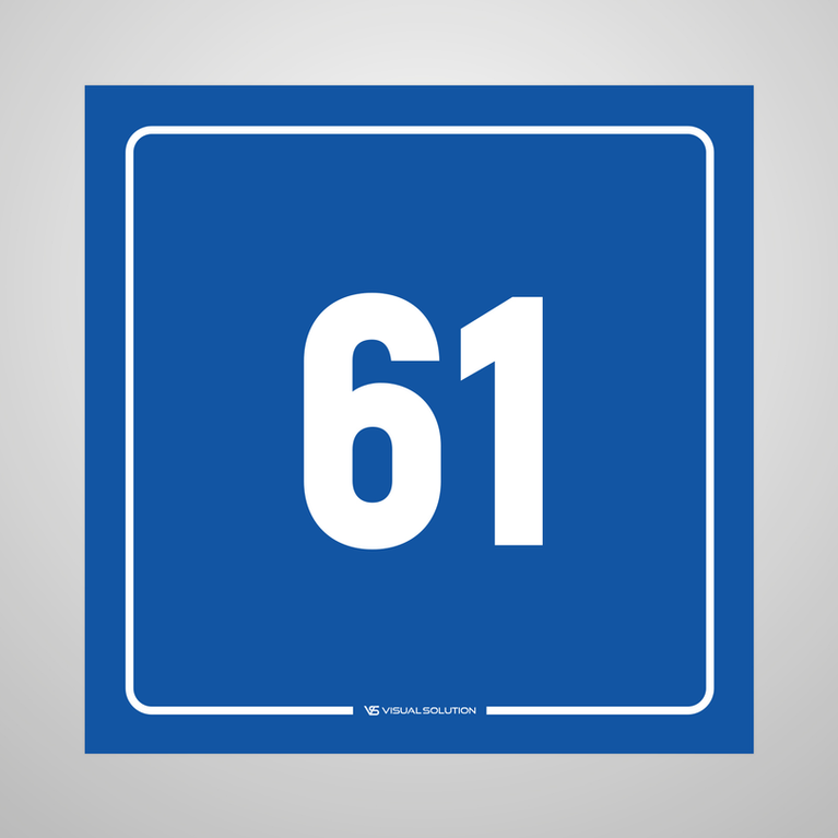 tabliczka informacyjna: numer 61