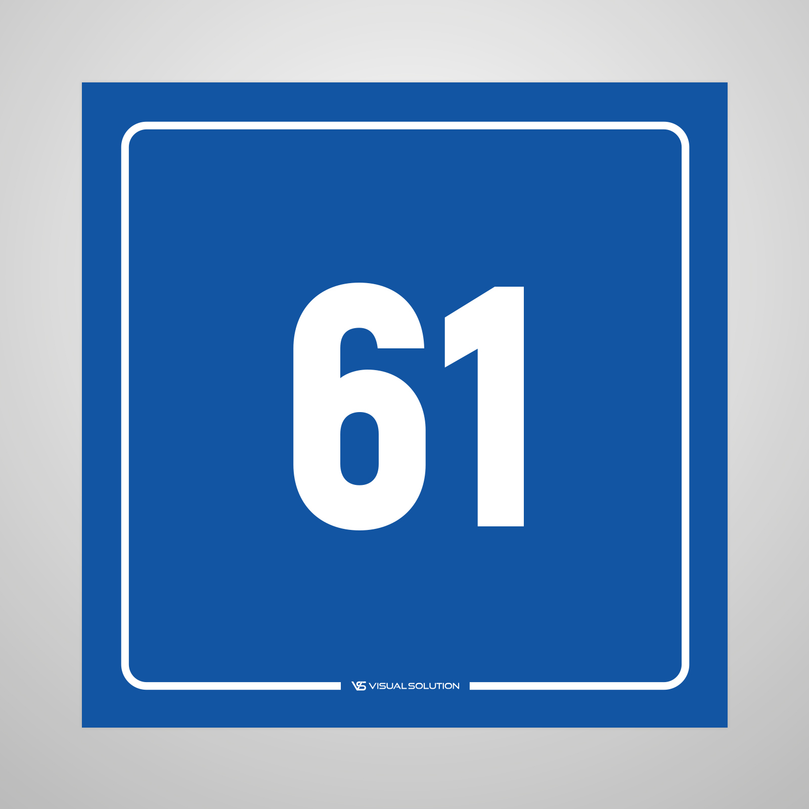 tabliczka informacyjna: numer 61
