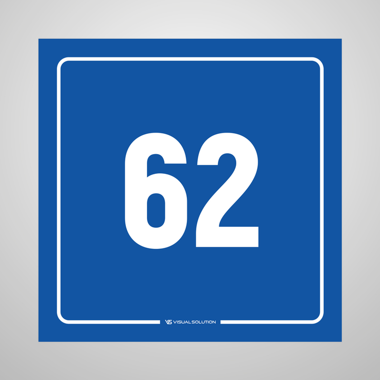 tabliczka informacyjna: numer 62