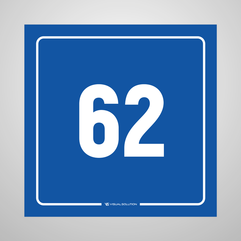 tabliczka informacyjna: numer 62