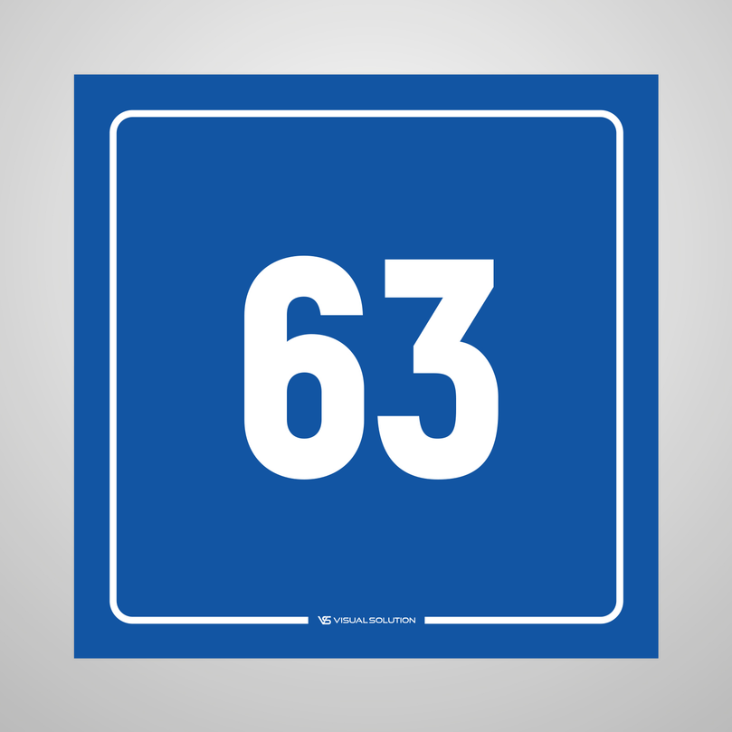 tabliczka informacyjna: numer 63
