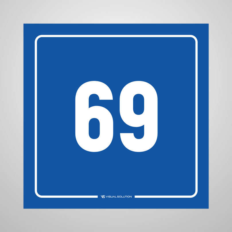 tabliczka informacyjna: numer 69