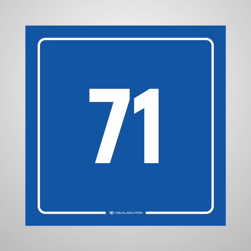 tabliczka informacyjna: numer 71