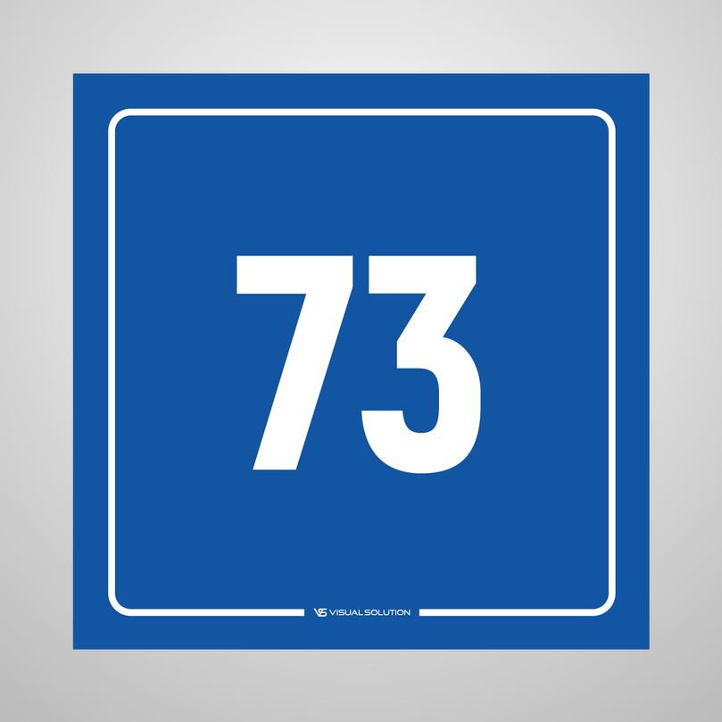 tabliczka informacyjna: numer 73