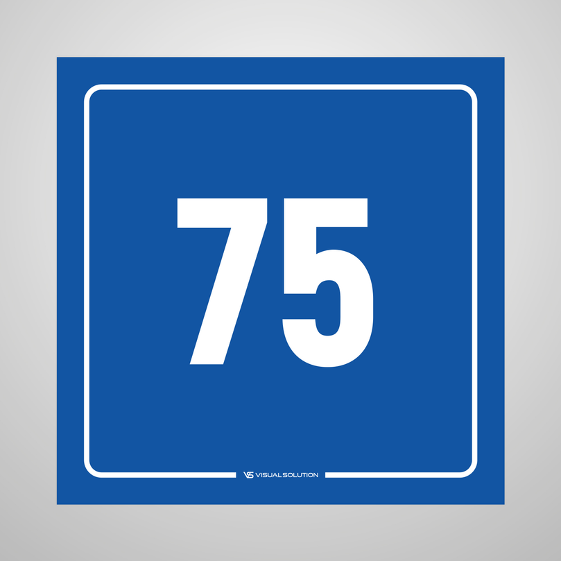 tabliczka informacyjna: numer 75