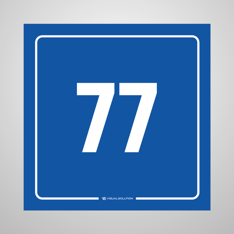 tabliczka informacyjna: numer 77