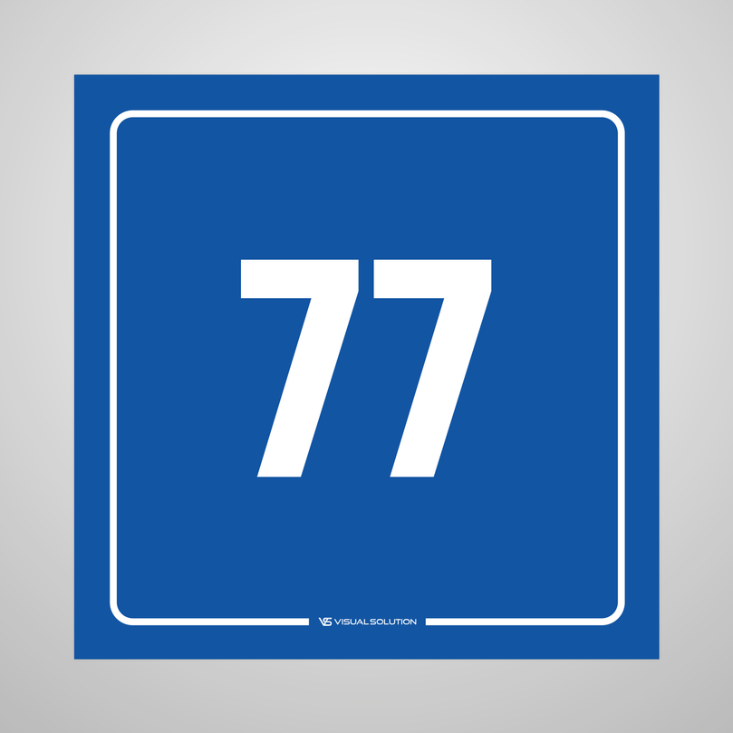 tabliczka informacyjna: numer 77