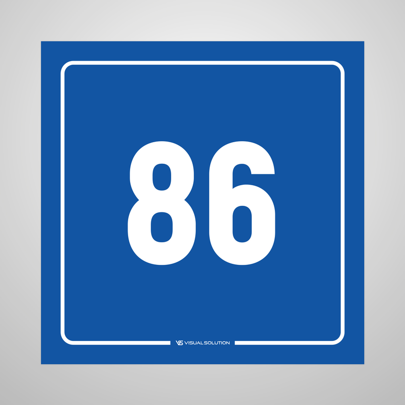 tabliczka informacyjna: numer 86