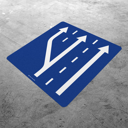 Naklejka Podłogowa BHP: „początek pasa ruchu” (D-13a)