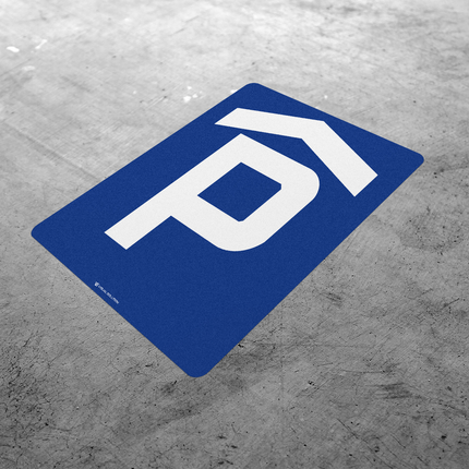 Naklejka Podłogowa BHP: „parking zadaszony” (D-18b)