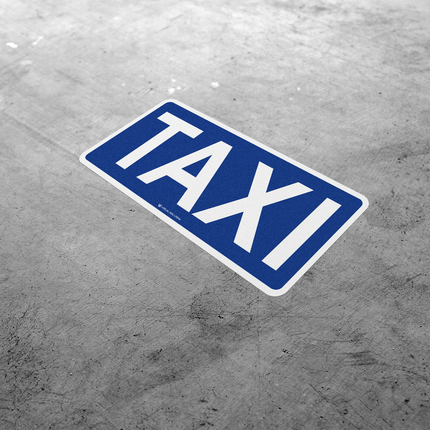 Naklejka Podłogowa BHP: „postój taksówek” (D-19)