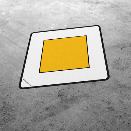 Naklejka Podłogowa BHP: „droga z pierwszeństwem” (D-1)