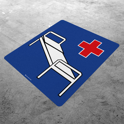 Naklejka Podłogowa BHP: „szpital” (D-21)