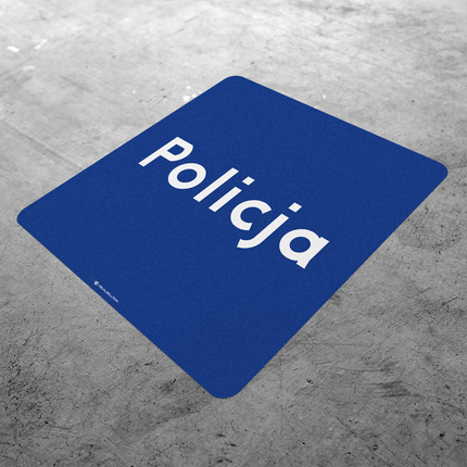 Naklejka Podłogowa BHP: „policja” (D-21a)