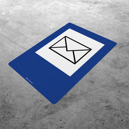 Naklejka Podłogowa BHP: „poczta” (D-25)