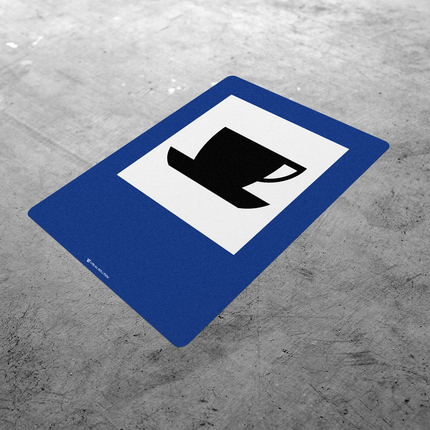 Naklejka Podłogowa BHP: „bufet lub kawiarnia” (D-27)