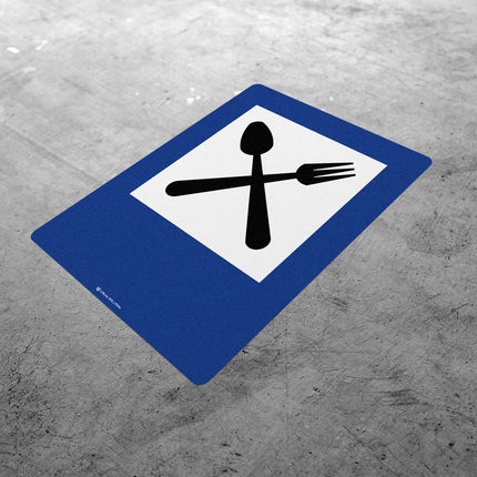 Naklejka Podłogowa BHP: „restauracja” (D-28)