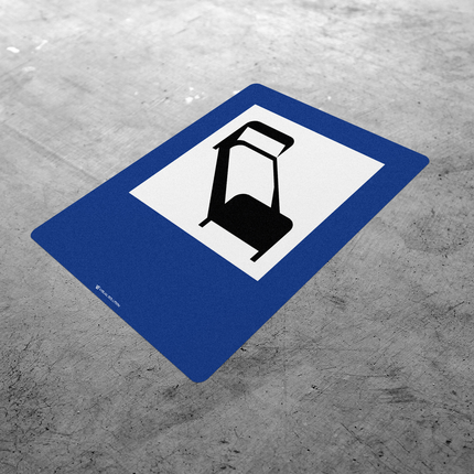 Naklejka Podłogowa BHP: „hotel (motel)” (D-29)