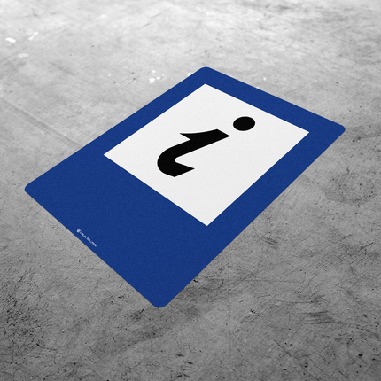 Naklejka Podłogowa BHP: „punkt informacji turystycznej” (D-34)