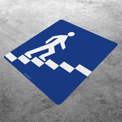 Naklejka Podłogowa BHP: „przejście nadziemne dla pieszych” (D-36)