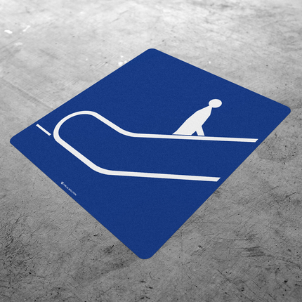 Naklejka Podłogowa BHP: „schody ruchome w górę” (D-36a)