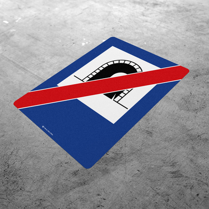 Naklejka Podłogowa BHP: „koniec tunelu” (D-38)