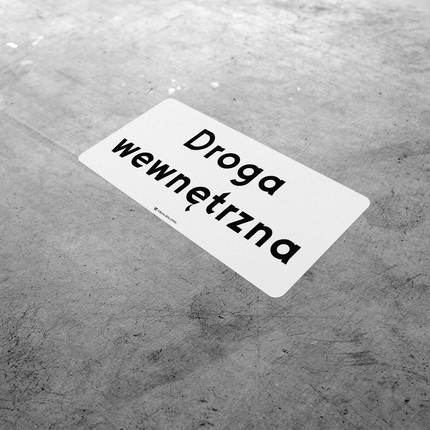Naklejka Podłogowa BHP: „droga wewnętrzna” (D-46)